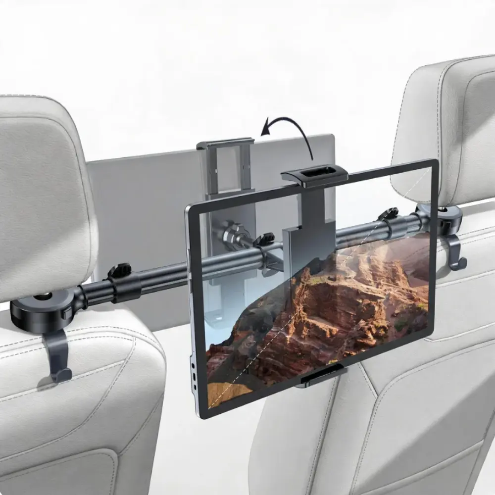 Tryone Car Headrest Tablet Holder -[3 in 1 Extension Arm] Upgrade Tablet Mount for Car Backseat, Gifts Road Trip Essentials for Kids, for iPad Pro Air Mini, Fire HD, 4.7-13" Tablets,summerwins