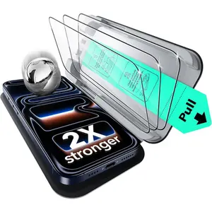 Esr 3-Pack iPhone 17/16/15/14/13 Pro/max/plus Protective Screen Protectors, Shockproof, Military-Grade Shatterproof, 9h Hardness, Full Coverage Tempered Glass