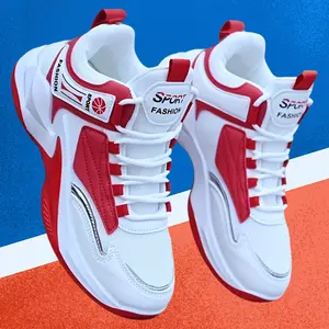 BasketballShoesHighTopWhiteMeshShoesMen'sCasualSportsRunningShoesFashionVersatileSneakers