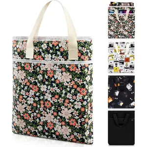 Book Sleeve for Book Lovers, 12.6" x 10.6" Book Cover for Hardcover Paperbacks Bible Textbook Comic Kindle Journal, Zipper Book Pouch, Great Gifts for Readers Women (Daisy)