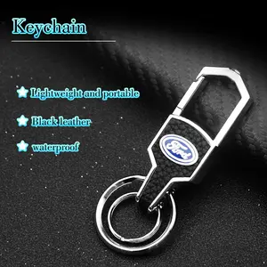 Ford Car Keychain with Dual Ring Design, Stores Multiple Keys, Wear-Resistant Scratch-Proof Rust-Free, Fashionable High-End Car Accessory