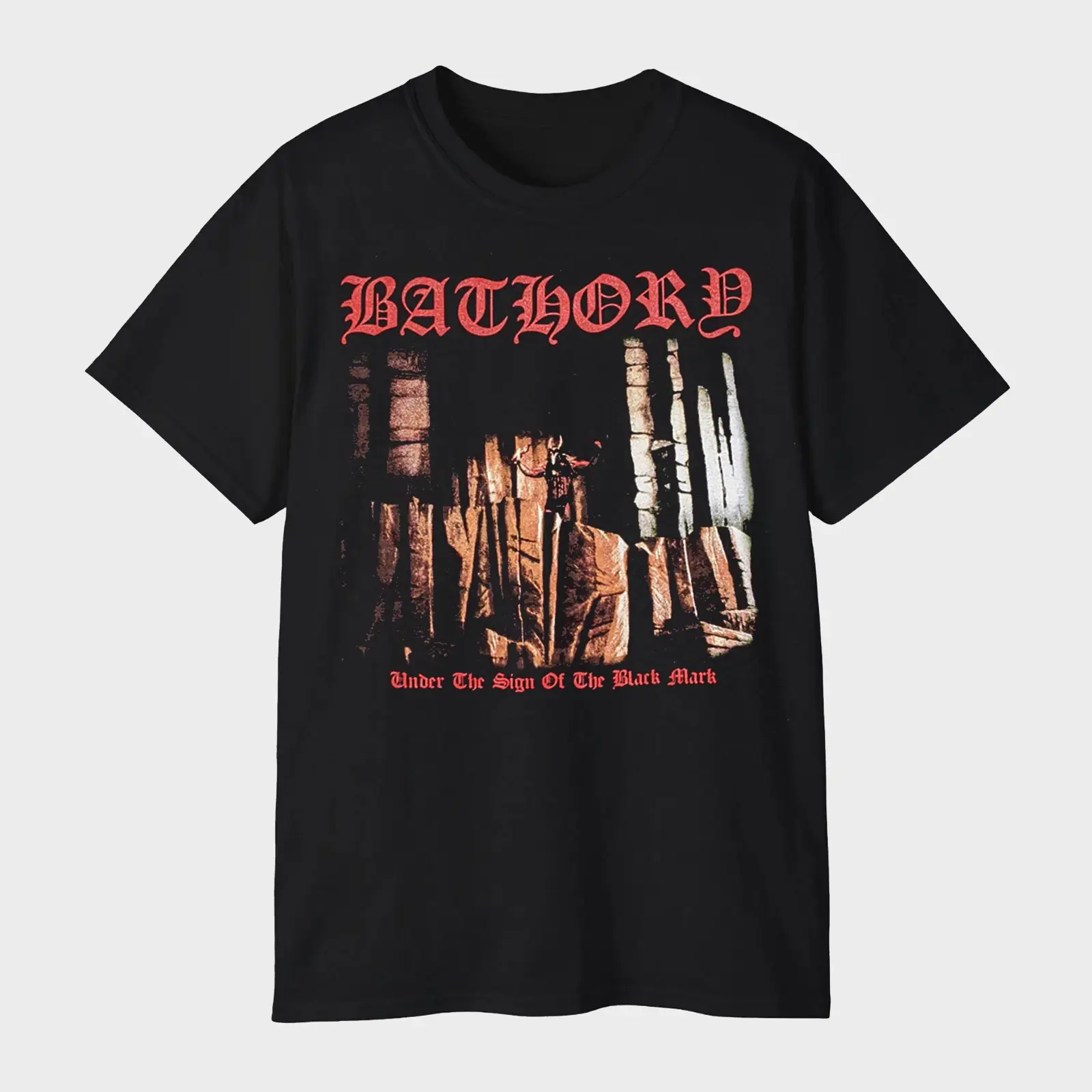 Bathory Under the Sign of the Black Mark T-Shirt – Viking Metal Graphic Tee Fan Favorite