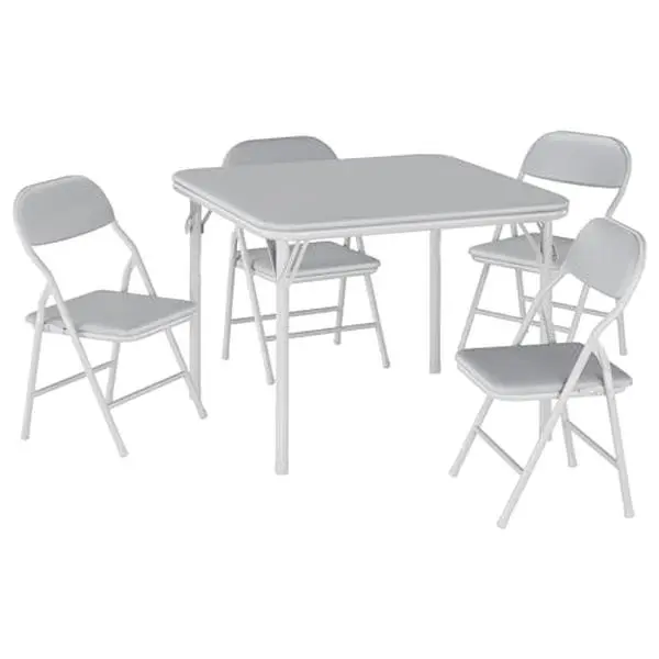 Gaomon Round Foldable Table and Folding Chairs Set - Kids' Study & Activity Furniture Set for Dining Room