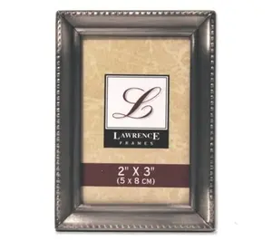 Lawrence Frames 11523 Lawrence Frames Antique Pewter 2x3 Picture Frame - Beaded Edge Design