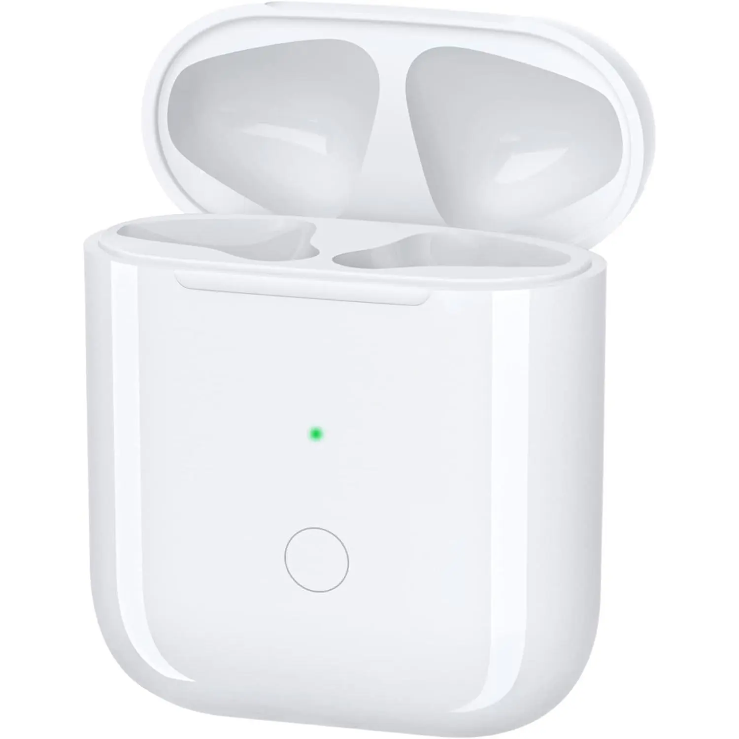 Charging Case for AirPods 1st and 2nd Generation, Charger Case for Airpod Replacement and Built-in 450 mAh  Charging Case Support Wireless & Wired -No Earbuds