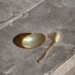 Mini Mother of pearl plate and spoon