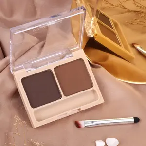 2 in 1 Eyebrow Powder Palette, Long Lasting Eyebrow Powder & Eyebrow Brush, Smudge Proof High Pigmented Eye Brow Shading & Filling Makeup Accessories, Eyebrow Define Powder