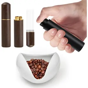 Coffee Bean Dosing Cup and RDT  Bottle, Espresso Coffee Stirrer 6  WDT Tool- Coffee Bar Accessories for Coffee Lovers - 3 count