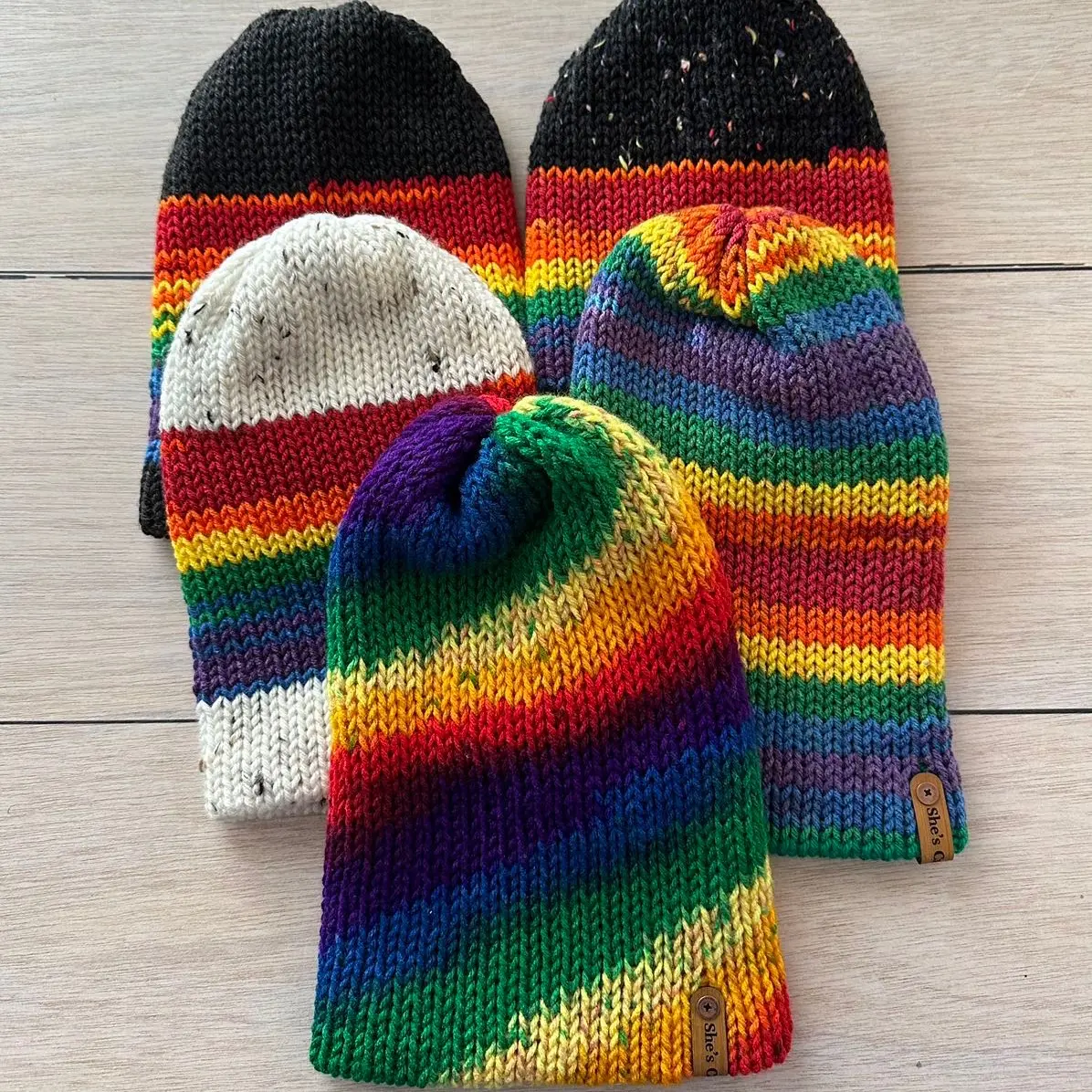 Rainbow Knit PRIDE Hat | Gay PRIDE Beanie | Slouchy Hat | LGBTQIA