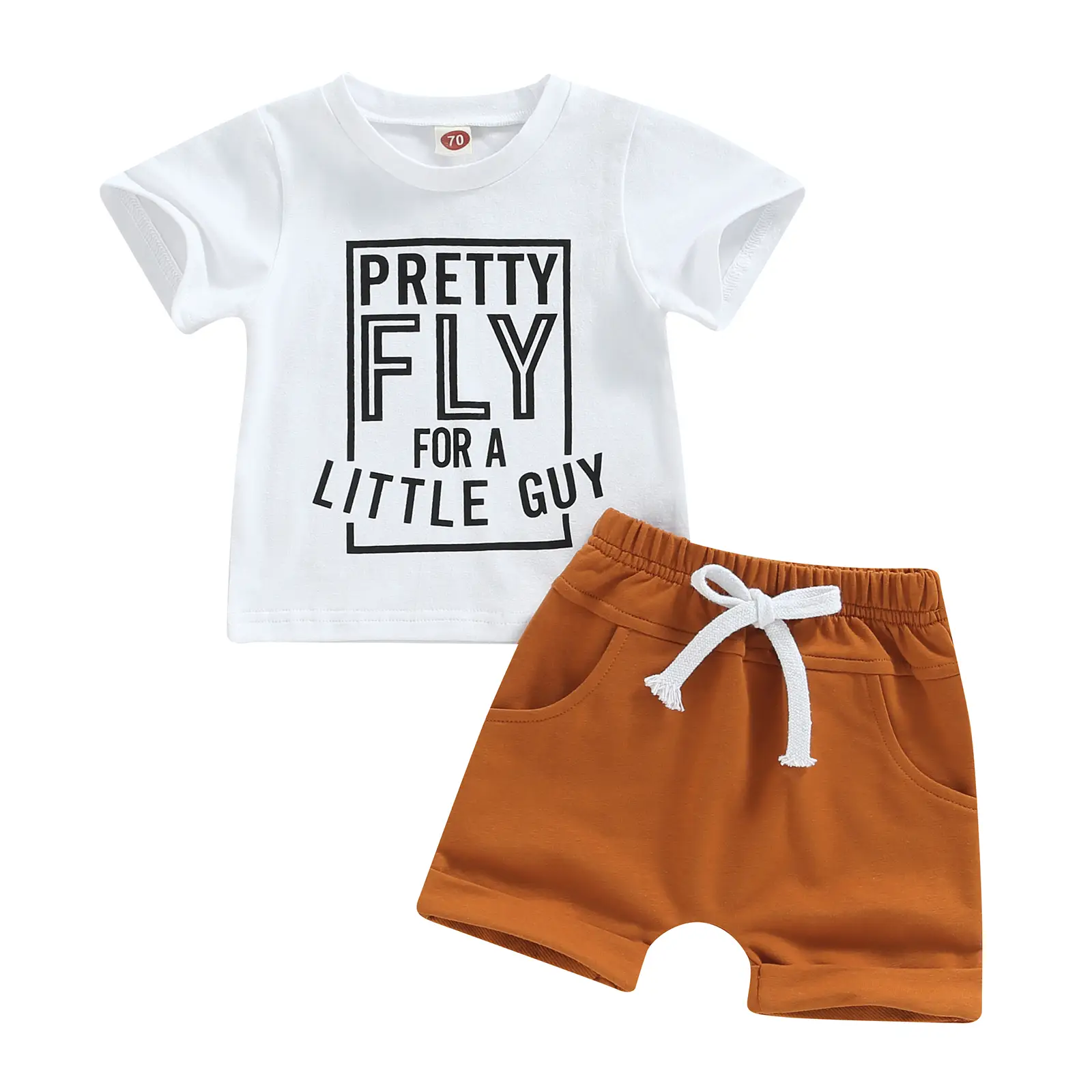 Toddler Baby Boy Clothes Set Letter Print Short Sleeve Crewneck T-Shirt Solid Color Shorts Set 2Pcs Summer Outfits