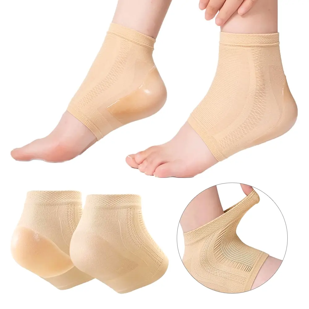 1 Pair Silicone Mesh Moisturizing Socks, Reusable Intensive Foot Care Tools, Foot Care Product, Comfortable Elastic Moisturizing Foot Covers, Suitable For Daily Heel Moisturizing Use, Portable Moisturizing Socks, Suitable For Daily Or Travel Use
