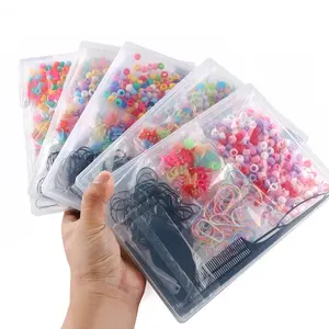 323 Pack Braided Hair Set - Women's Silicone Braided Beads Acrylic Butterfly Hair Clip, Multi Color Leather Stretching, Braiding Tool and Cutting Rope Combination Perfect for Dreadlocks, Ponytails, Braids, Dirty Braids, and Party Decorations