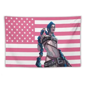 Arcane American Flag Tapestry |Wall Hanging, Gamer Flag, Nerdy Decor, Arcane Merch, Gamer Art, Gift for Gamer