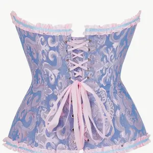 Seamless Strapless Lace Corset Bustier