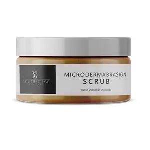 YouthGlow Microdermabrasion Scrub 3.5oz - Spa-Quality Skin Resurfacing with Walnut Powder & AHA for Smooth Texture & Radiant Skin