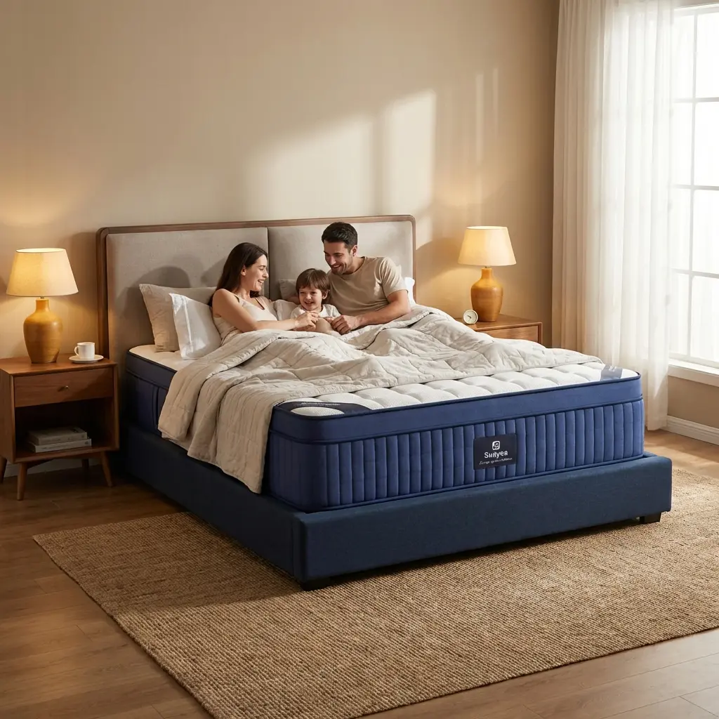 【LIVE Exclusive】FANSACE 12/14/16 inch Queen/California King Size Spring Mattress in a Box, Fiberglass-Free, CertiPUR-US Certified, Medium Firm Gel Memory Foam, Cool Breathable Comfort, Pocket Spring Support, Pressure Relief Feel