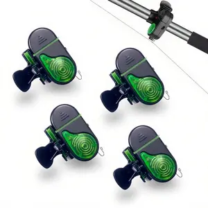 4pc Waterproof Electronic Fishing Rod Alarm Bell, Fishing Tool, Fish Bite Indicator, LED Light Automatic Fishing Alert Outdoor