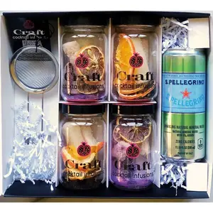Fairy Dust Mocktail Infusion Box set- 4 jars, sparkling water & strainer!