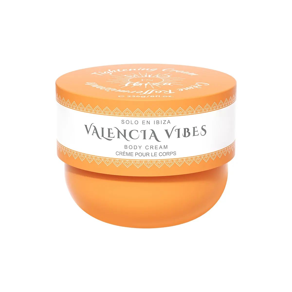 SOLO EN IBIZA Valencia Vibes Scented Body Cream - 8oz Lightweight, Fast-Absorbing Hydrating Single Item, 0.0% Alcohol Vegan, Cruelty-Free Moisturizer with Pistachio, Salted Caramel, Jasmine & Vanilla Fragrance Blend (Body Care), Hydrating Long Lasting, Da