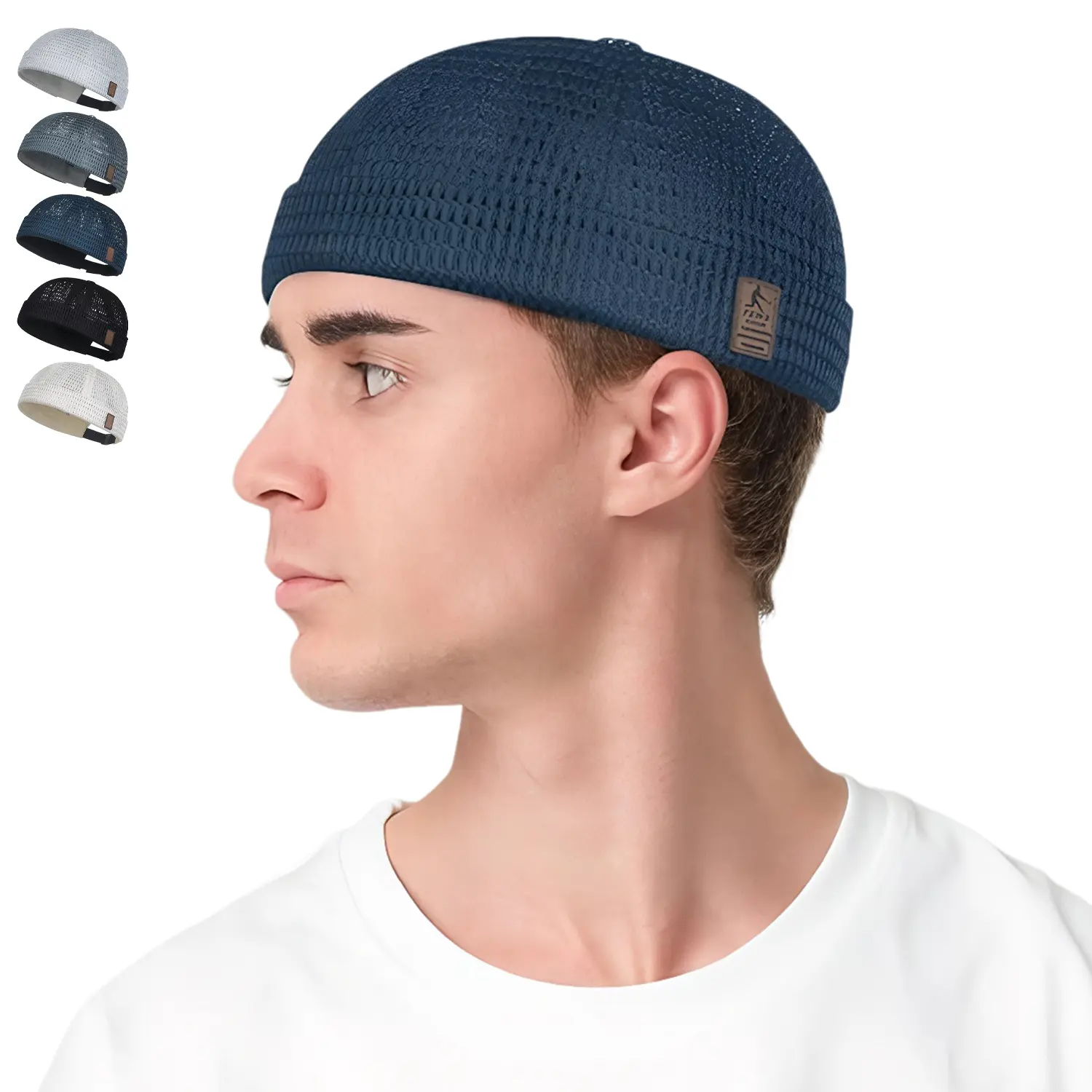 2026 New Men's Breathable Brimless Hat with No Brim,Lightweight Mesh Cooling Skull Cap Docker Beanie for Summer Outdoor#SummerWins #DealsForYouDays Wear