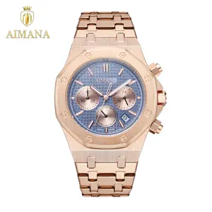 AIMANA Men's Fashion Watch with Luminous Dial and Waterproof Design, Modern and Stylish Look with Date Display, Perfect for Parties and Everyday Wear, Comes with an Elegant Gift Box, Ideal Holiday Gift