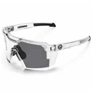 Lightweight PC Frame Glasses for Cycling Running Fishing Driving Outdoor Activities, Color-Changing Lenses, Anti-Slip Nose Pads