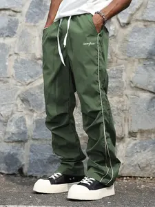 Men's Casual Woven Pants, Fitted Style, Moderate Fabric Thickness, All Season Wear, Comfortable & Stylish Design