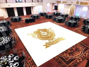 Custom Decal Dance Floor Wrap Gloss White Removable Vinyl for Indoor Use with Backing Paper Easy Peel & Stick Design Personalized Order