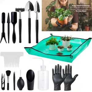 25-piece plant tool set, suitable for maintaining potted plants and transplanting small plants. Comes with a 39.4-centimeter potting pad and plant labels. Plant care tools. The perfect gift for plant lovers.
