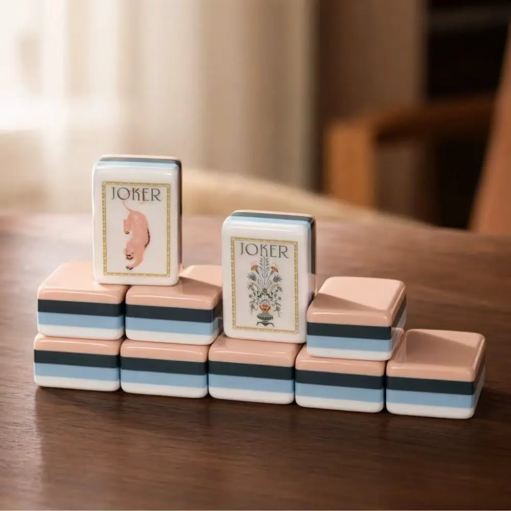 36mm 4-Layer Acrylic Mahjong Tile Set, 160 Tiles, Multiple Styles, Luxurious Exquisite Board Game for Family Game Nights