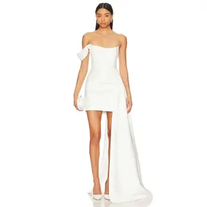 SAU LEE Brenda Dress in White