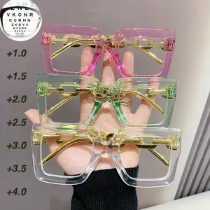 3-Pack Large Frame Reading Glasses, Fashionable High-Definition Lenses, Comfortable Portable Women's Magnifying Glasses, Daily Office Essential