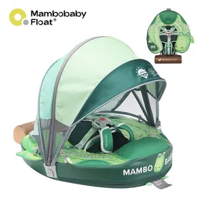 Mambobaby Chest Float Cute croc with Canopy Gift for baby Suitable for swimming pools and bathtubs