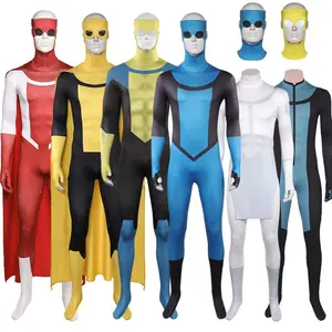 Invincible Mark Grayson Cosplay Fantasia Costume Zentai Jumpsuit for Adult Men Outfits Disguise Halloween Carnival Party Suit