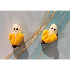 Banana Studded Earrings by When The Sun Doth Sleep