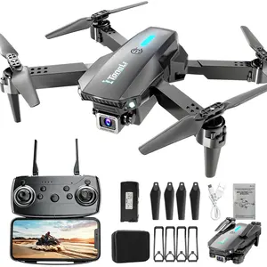 tongli Upgraded Aerial Photography Drone,Dual HD Cameras,WiFi FPV Stunt Rolls Foldable&Portable One-Key Takeoff & Landing,USB-C Charging Port,WiFi Real-time Image Transmission RC Aircraft Kids Children Toys Festival Gift for Kids 8-10 Years Old