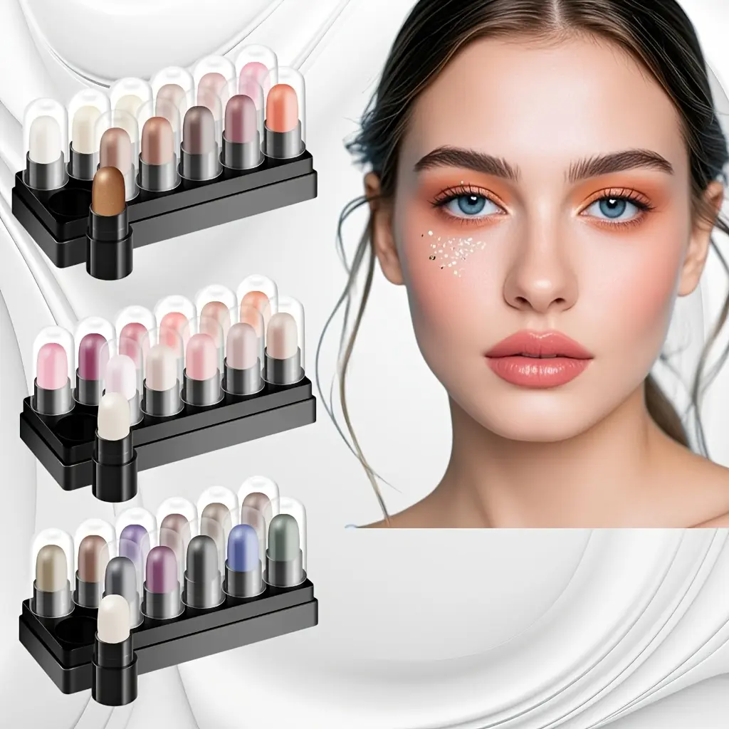 12-Piece Eyeshadow Palette Set, Matte & Shimmer Finish, Long-Lasting Makeup Kit for Eye Color Enhancement, Perfect Gift Idea