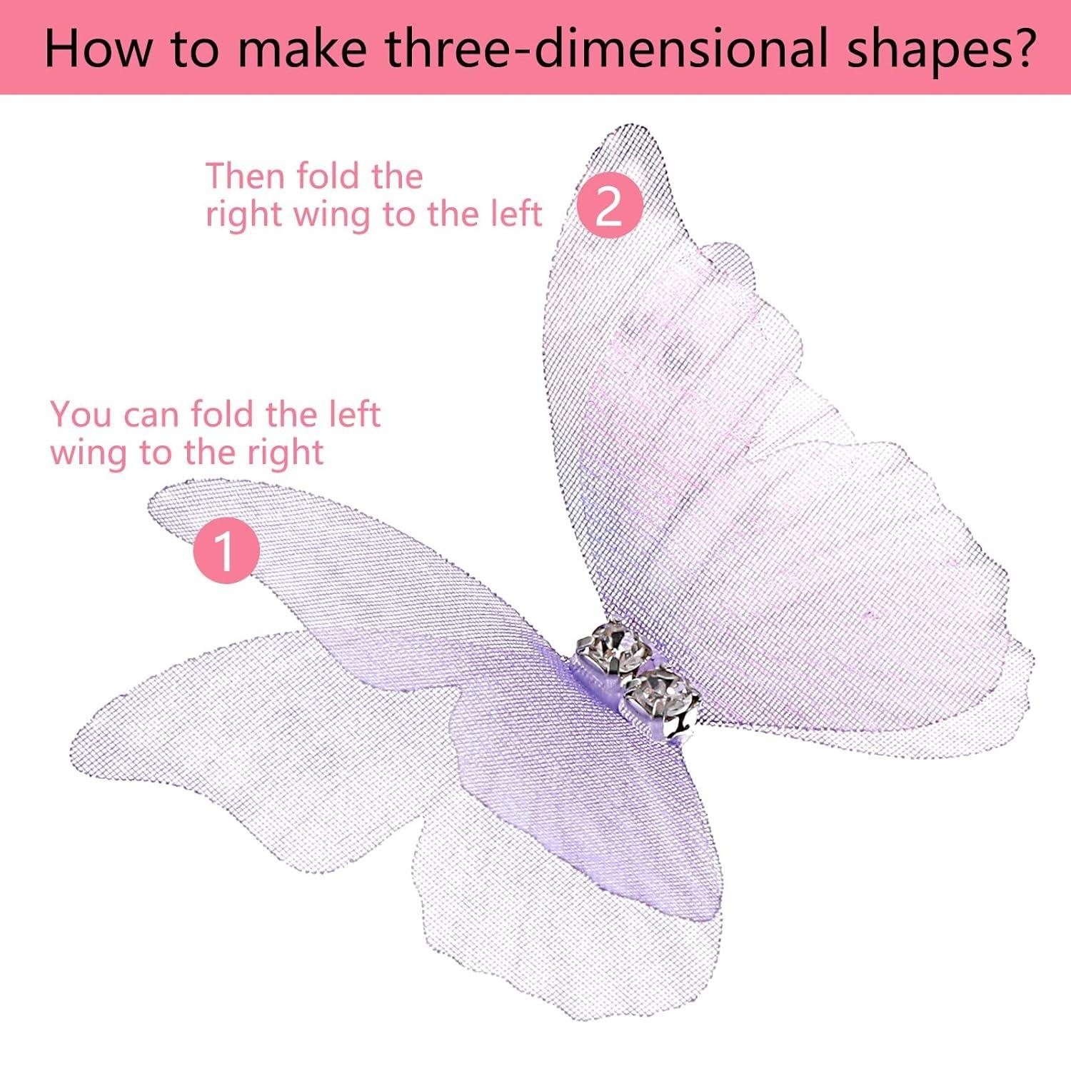 6 Pcs 3D Colorful Moving Wings Butterfly Hair Clips Realistic Colorful Organza Butterfly Handmade Hair Clips Barrette Hair Pins Hair Accessories for Women Girls