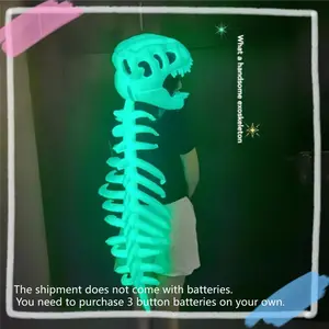 Glowing Dinosaur Skeleton Mask Set, Glow In The Dark, Funny Adult Children Night Glow Hat Costume, Unique Party Accessory, Fun Halloween Prop