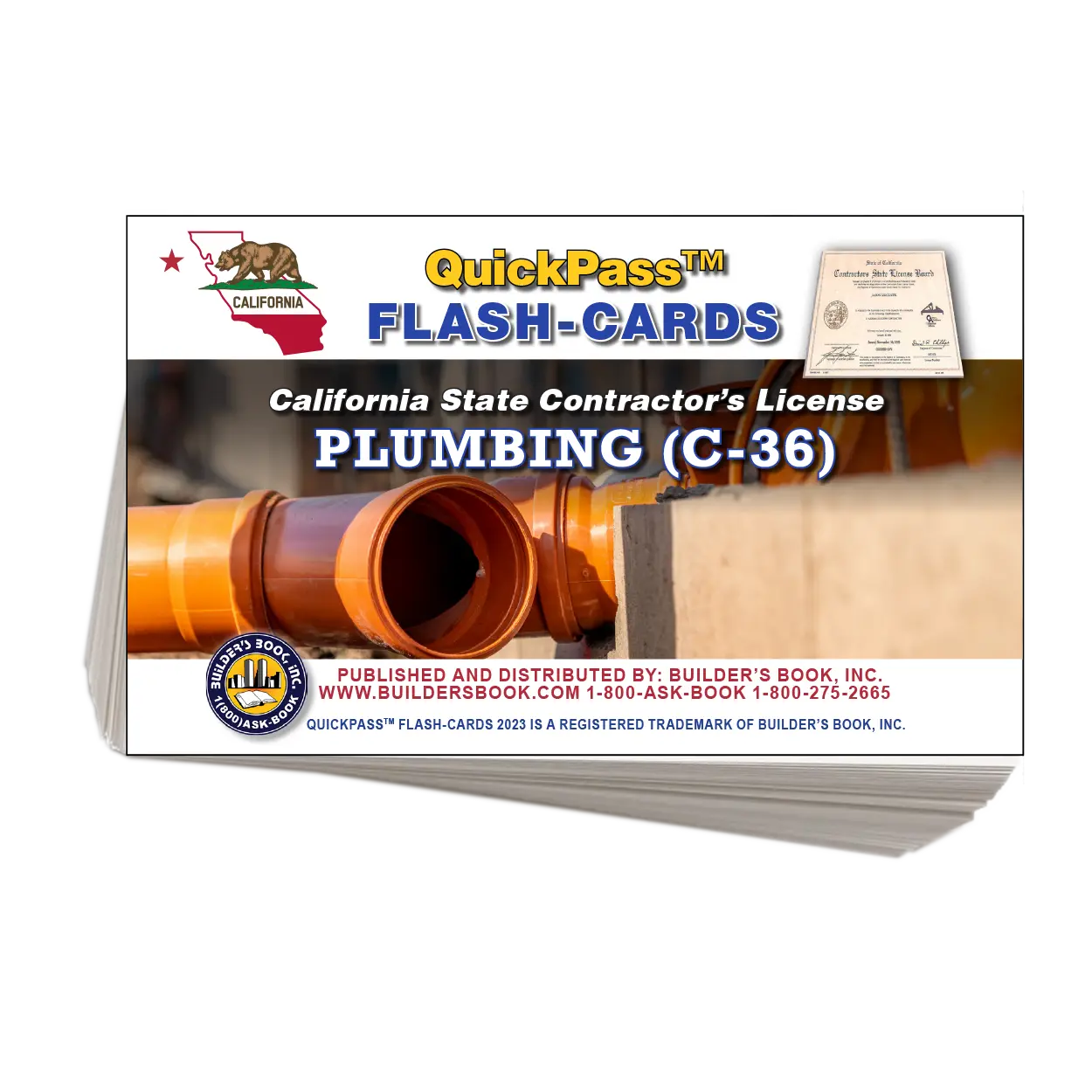 C-36 Plumbing Contractor's License Exam QuickPass Flash Cards