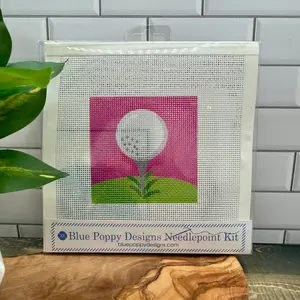Golf Ball on Tee Needlepoint Kit