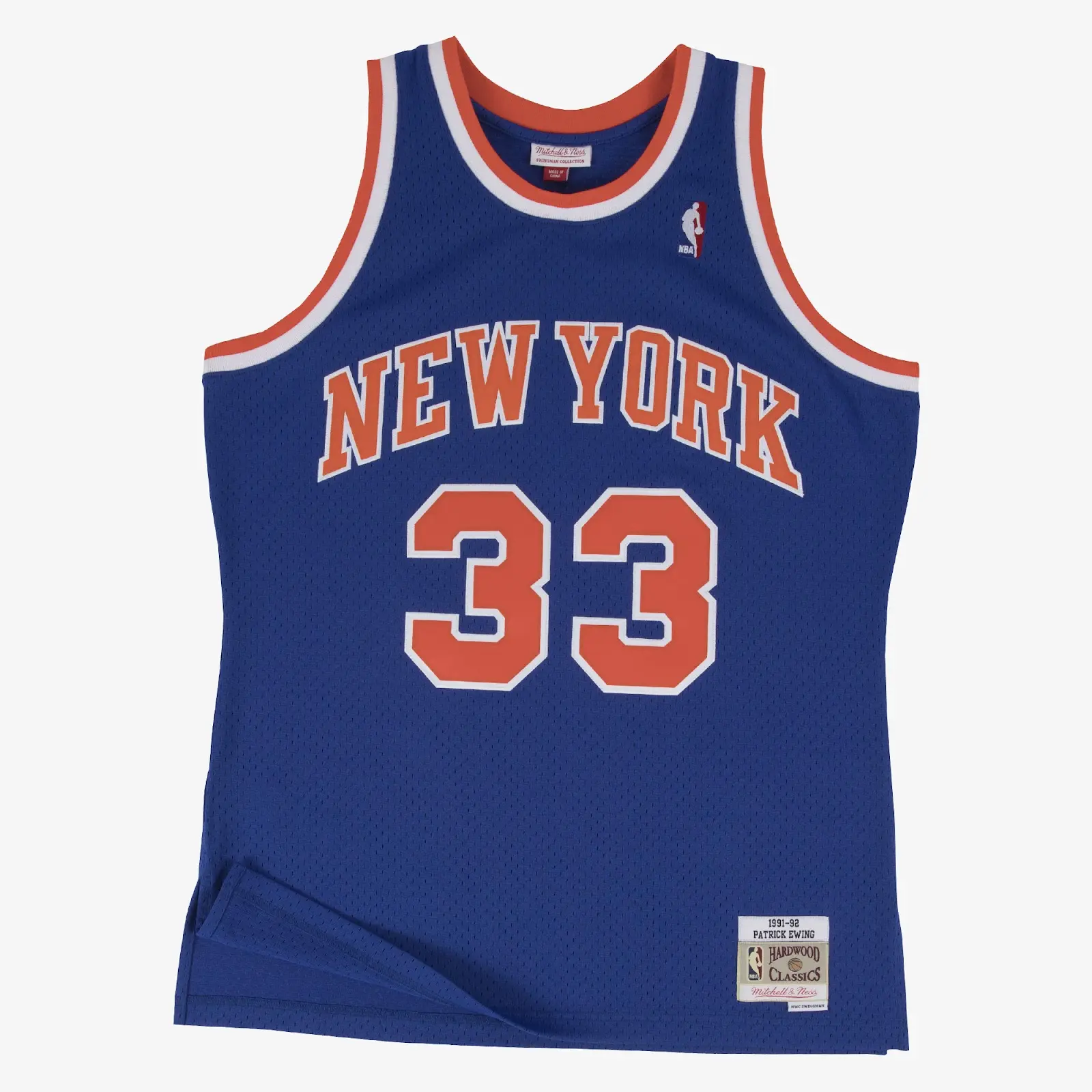 Patrick Ewing New York Knicks 1991-92 Blue Swingman Player Jersey - Mitchell & Ness NBA Throwback, 90s Retro Basketball Jersey Patrick Ewing New York Knicks 1991-92 Blue Swingman Player Jersey - Mitchell & Ness NBA Throwback, 90s Retro Basketball Jersey