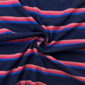 2x1 Cotton Matching Ribbing – Striped Stretch Matching Rib Fabric | By The Yard