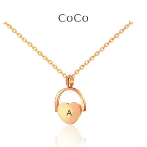 Tiny Initial Necklaces for Women Golden Heart Letter A-Z Necklace Dainty Heart Name Necklace Personalized Initial Tag Pendant Birthday Gifts Anniversary Gifts Jewelry for Women Girls Valentine's Day Gift.... tiktokshopspringglowup