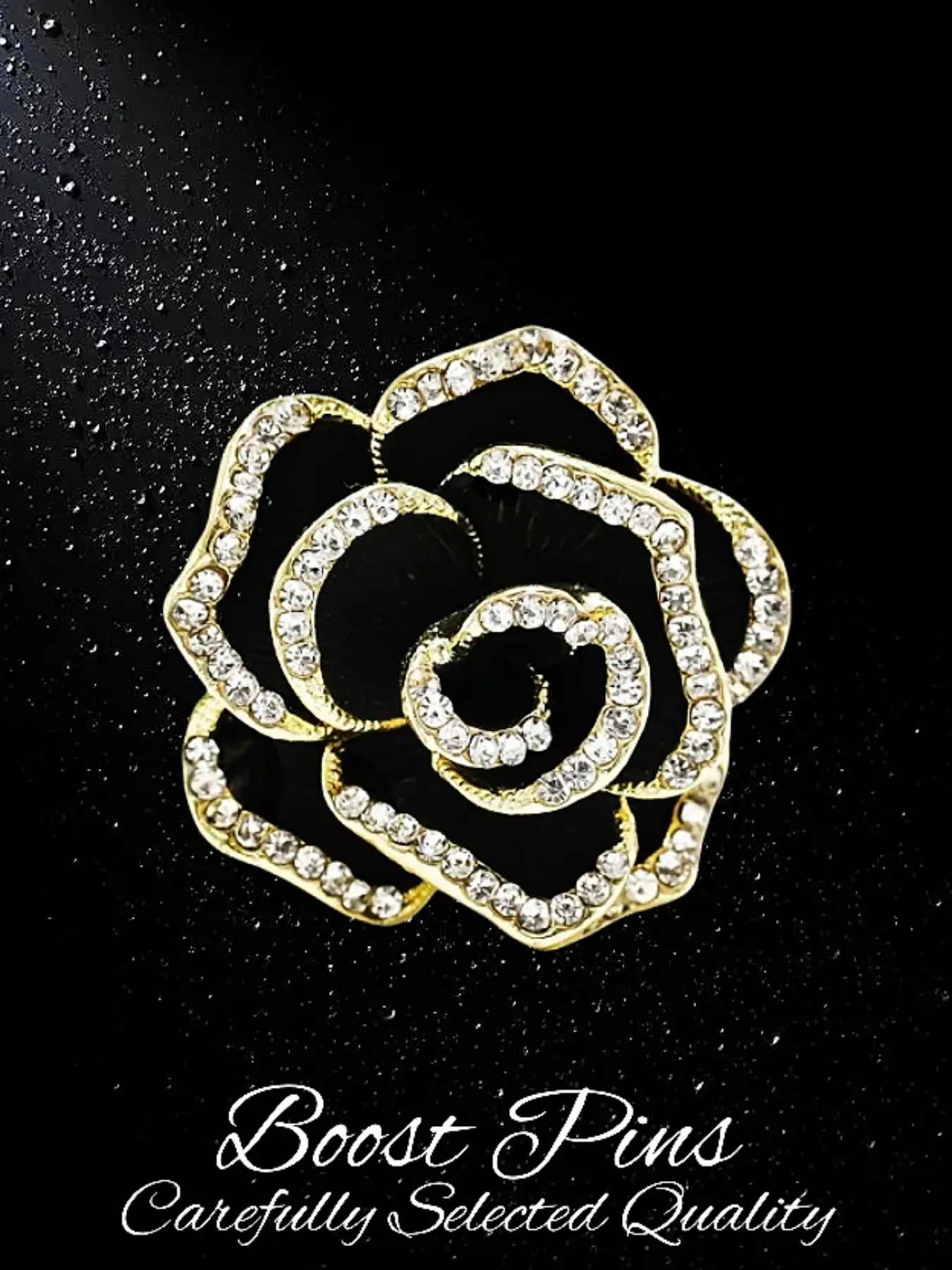 Elegant Rhinestone Rose Brooch Enamel Anti-exposure Lapel Pin Fashion Suit Dress Scarf Accessory for Women Flower Brooch Pin Floral Pins