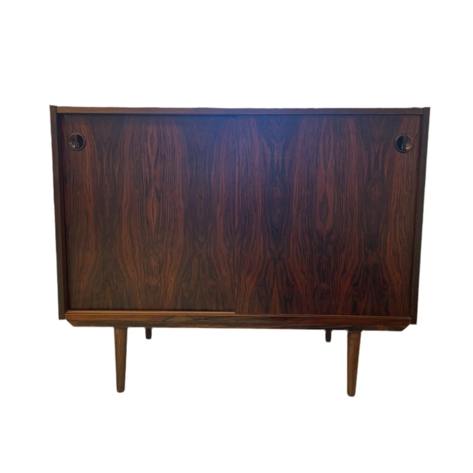 Vintage Danish Modern Style Rosewood Credenza or Record Cabinet (Available by Online Purchase Only)