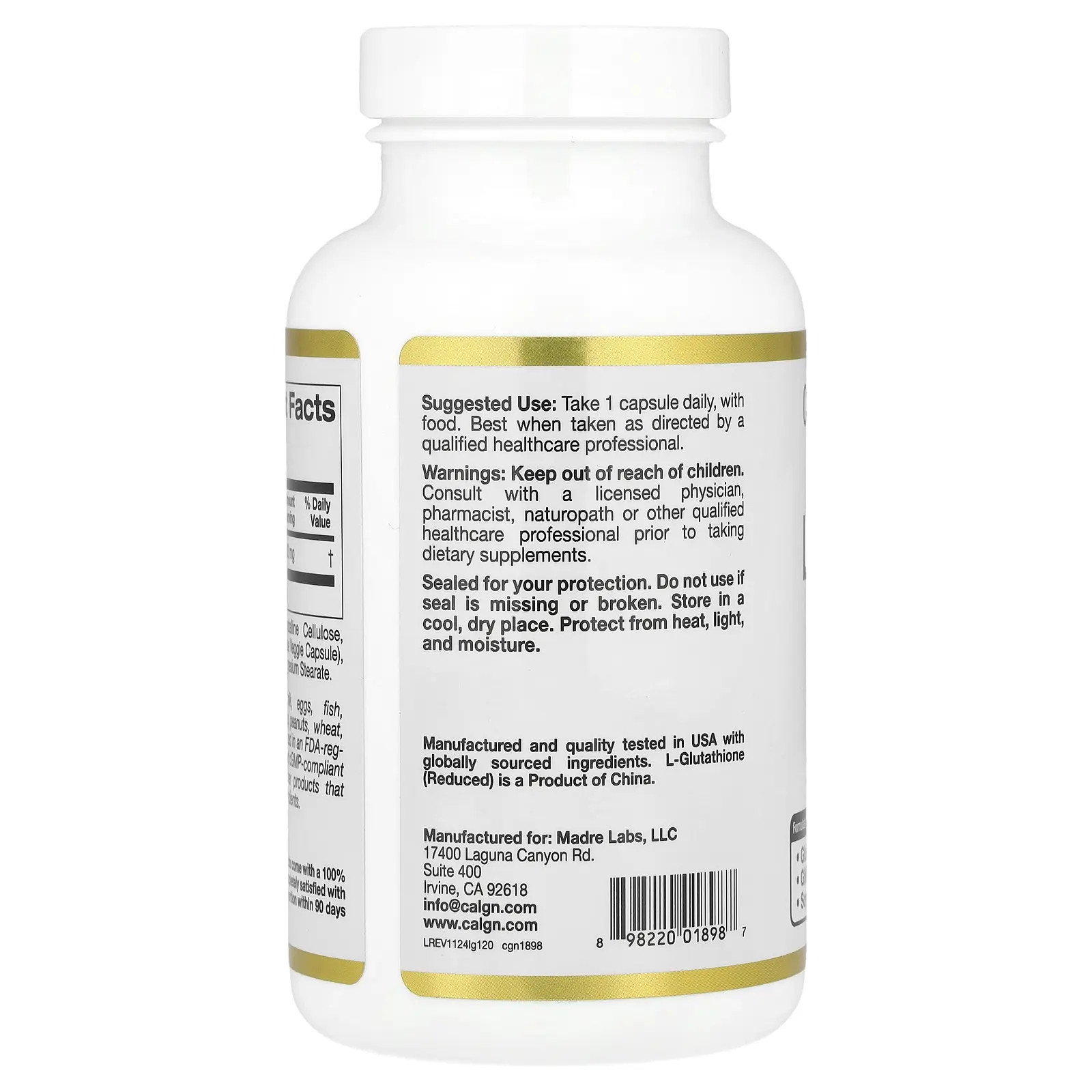 california gold nutrition glutathione L-Glutathione (Reduced), 500 mg, 120 Veggie Capsules research laboratory use only Volume:100mg – 5 vial lab pack (Save 5%) Vitamin B12 Injections (Cyanocobalamin