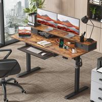 Rustic Brown - with Drawers & Keyboard Tray