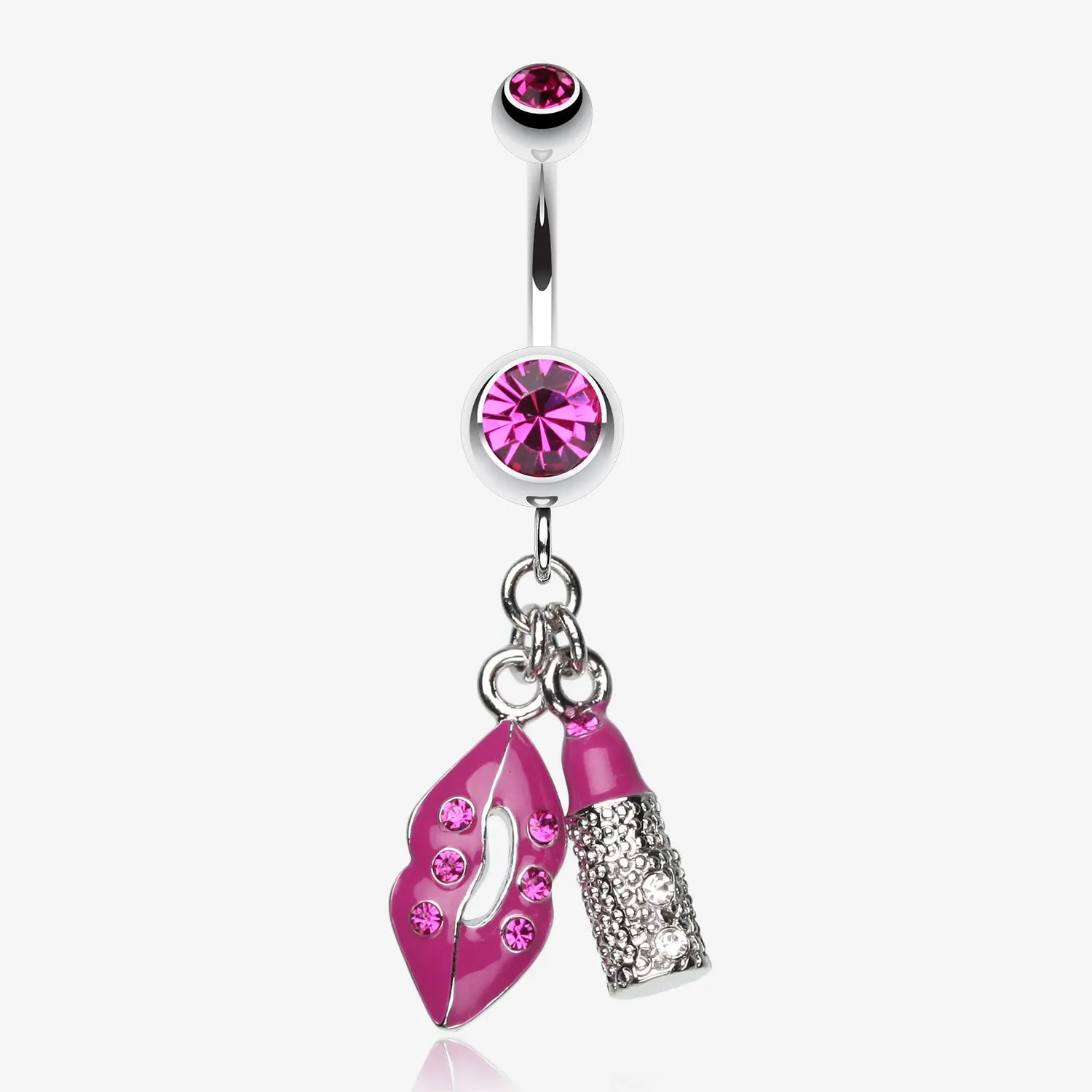 Glamourous Lip and Lipstick Belly Ring Glamourous Lip and Lipstick Belly Ring