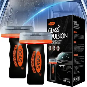 OGAS Car Handheld Oil Film Removal Paste, for removing oil film from car windshields and windows, improves windshield clarity, ensures safe driving, compact, portable, and quick stain removal.